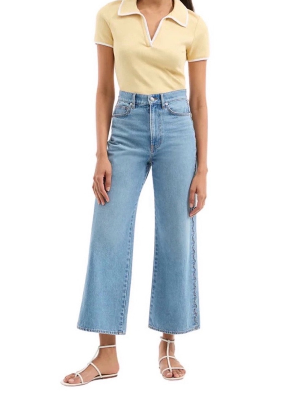 Veronica Beard Taylor Wide-Leg High-Rise Jeans